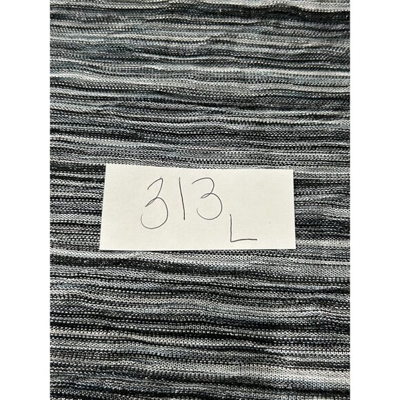 Striped Infinity Scarf Black Gray Wrap Shawl Polyester Blend Comfort Cozy - Picture 6 of 7